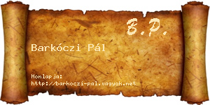 Barkóczi Pál névjegykártya