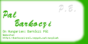 pal barkoczi business card