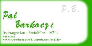 pal barkoczi business card